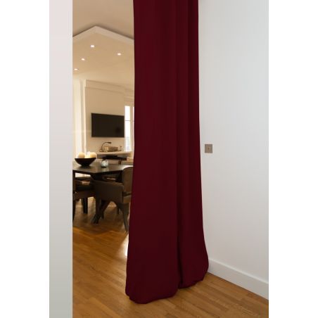 Deep Red 4-in-1 Room Divider Soundproof Thermal Blackout Curtain MC330
