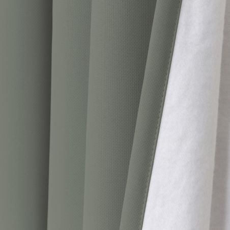 Green Grey 3-in-1 Soundproof Thermal Blackout Custom Curtain MC704