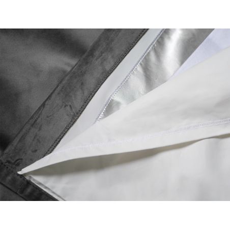 Mid Grey 3-in-1 Soundproof Thermal Blackout Custom Curtain Velvet Venise MC09