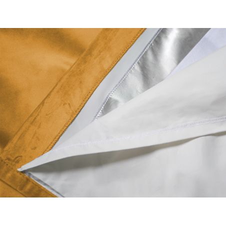 Yellow 3-in-1 Soundproof Thermal Blackout Custom Curtain Velvet VeniseOchre MC215