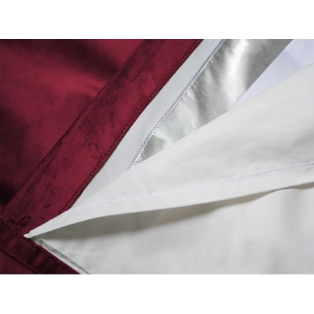 Red 3-in-1 Soundproof Thermal Blackout Custom Curtain Velvet Venise MC214