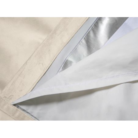 Beige 3-in-1 Soundproof Thermal Blackout Custom Curtain Velvet Venise MC15