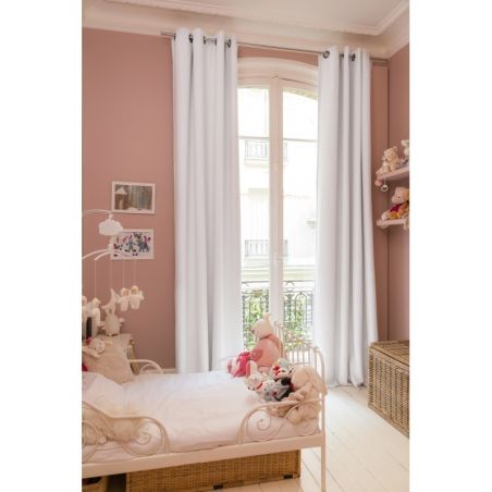 White 3-in-1 Soundproof Thermal Blackout Custom Curtain MC720