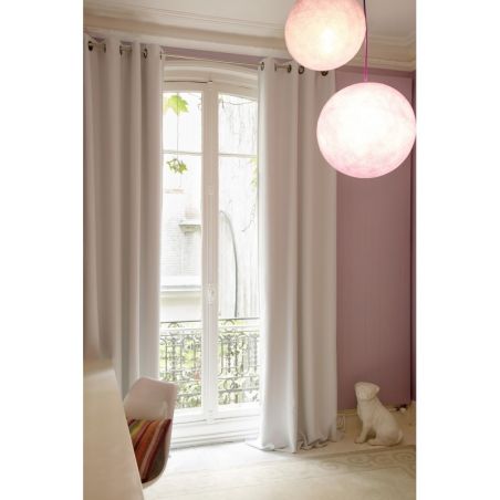White 3-in-1 Soundproof Thermal Blackout Custom Curtain MC720