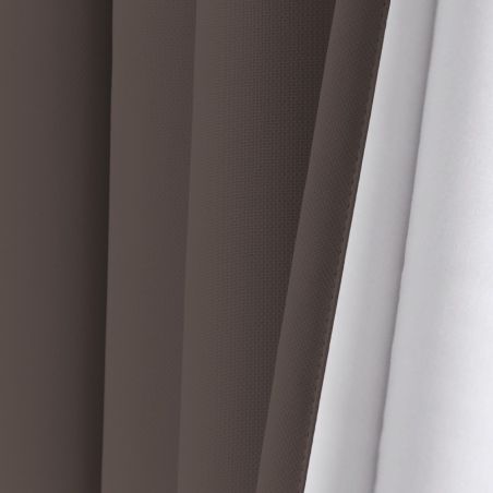 Warm Grey 3-in-1 Soundproof Thermal Blackout Custom Curtain MC7305