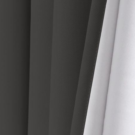 Anthracite Grey 3-in-1 Soundproof Thermal Blackout Custom Curtain MC732