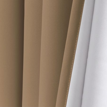 Light Brown 3-in-1 Soundproof Thermal Blackout Custom Curtain MC8220