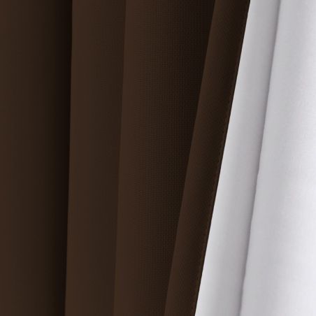 Brown 3-in-1 Soundproof Thermal Blackout Custom Curtain MC610