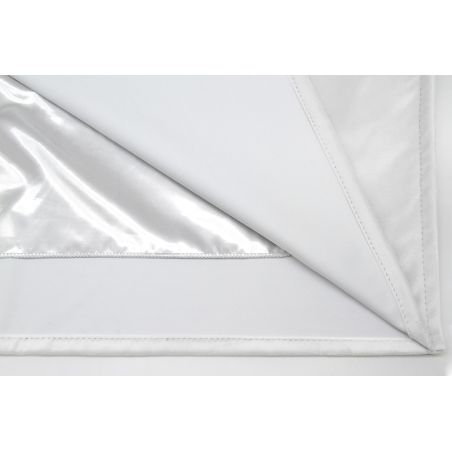 White 4-in-1 Room Divider Soundproof Thermal Blackout Custom Curtain Velvet Venise MC720