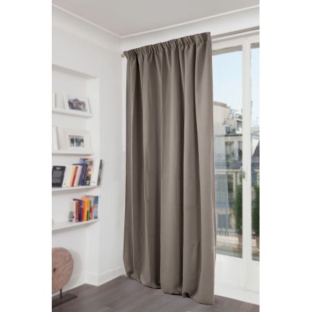 Taupe 3-in-1 Soundproof Thermal Blackout Curtain Velvet Venise MC740
