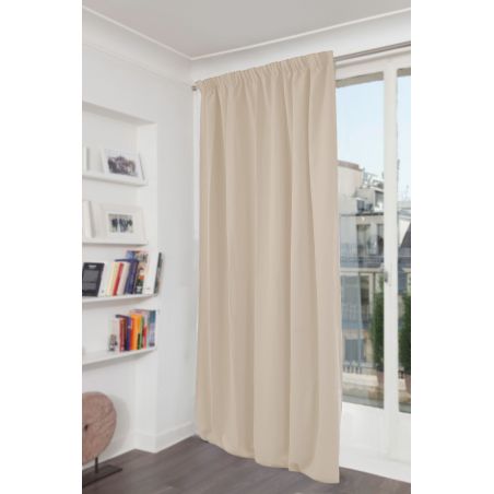 Beige 3-in-1 Soundproof Thermal Blackout Curtain Velvet Venise MC15