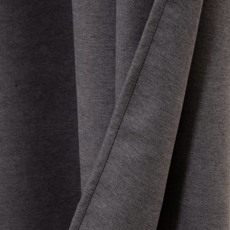 Mid Grey 100% Total Blackout Custom Curtain Romy MC09