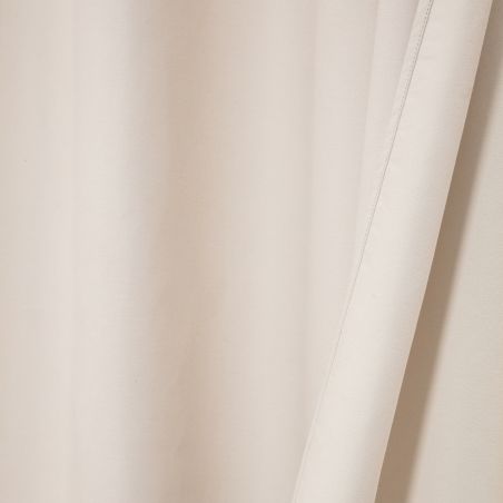 Beige 100% Total Blackout Custom Curtain Romy MC634