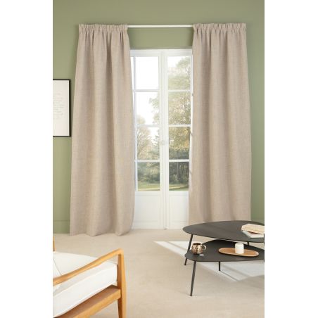Beige Thermal 100% Blackout Curtain Mars MC632