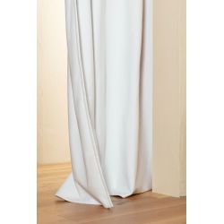 White 4-in-1 Room Divider Soundproof Thermal Blackout Curtain Velvet Venise MC720