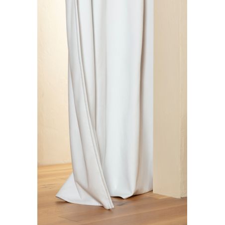 White 4-in-1 Room Divider Soundproof Thermal Blackout Curtain Velvet Venise MC720